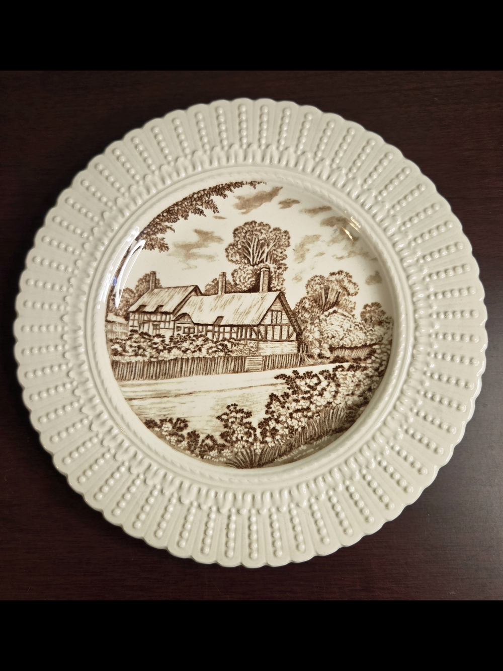 Vintage Royal Cauldon England Dinner Plate - Anne Hathaway's Cottage - 9.5"